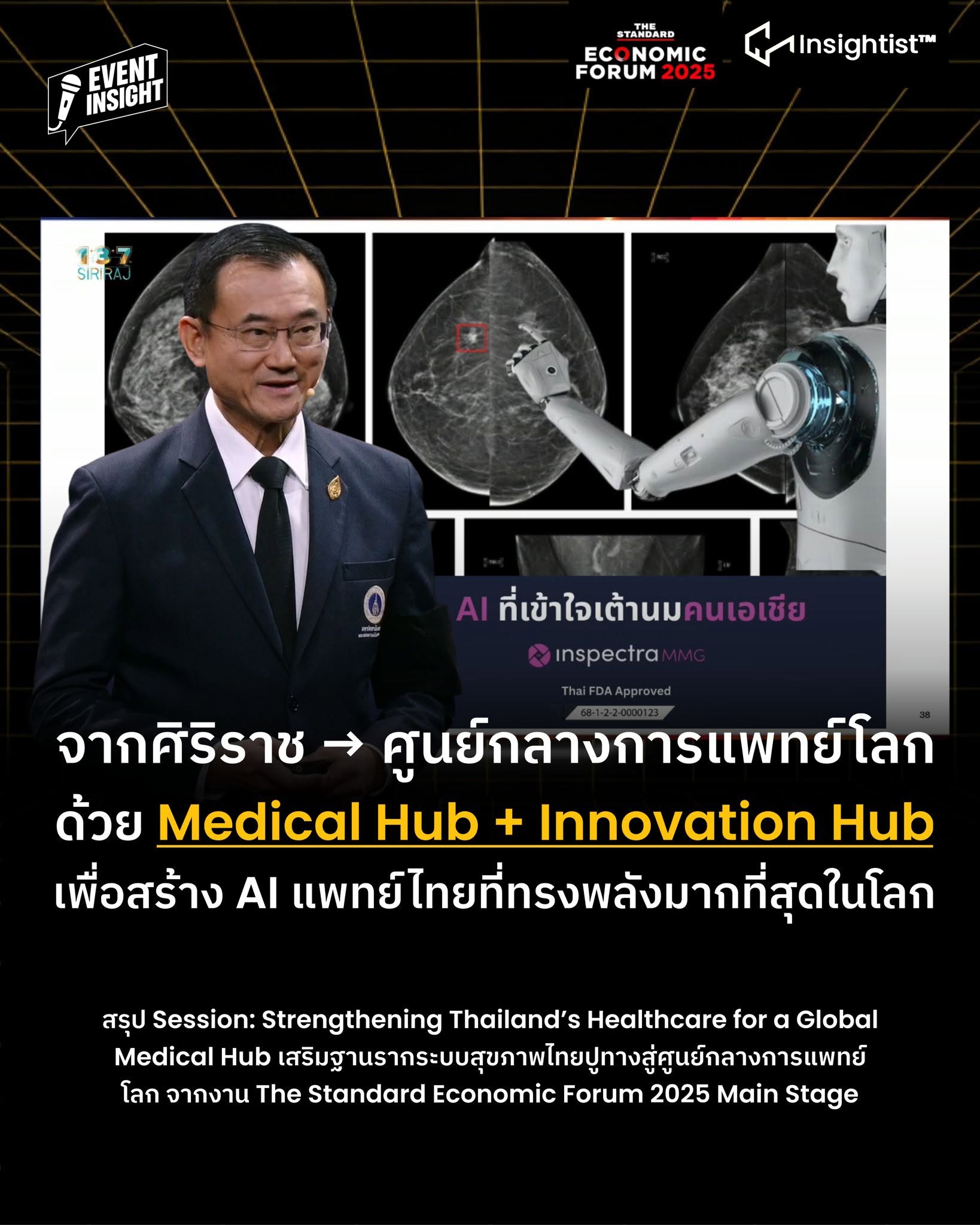 จากศิริราช → ศูนย์กลางการแพทย์โลก ด้วย Medical Hub + Innovation Hub เพื่อสร้าง AI แพทย์ไทยที่ท…